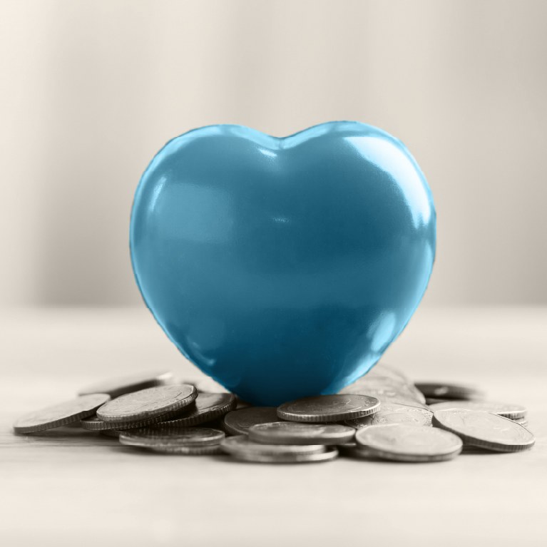 teal heart and stethescope