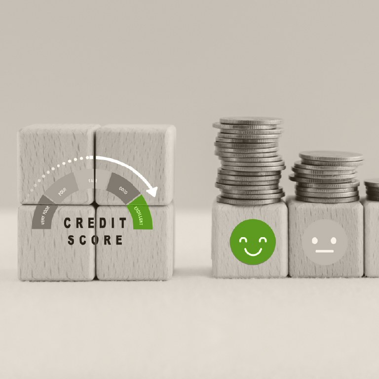 credit score chart in green