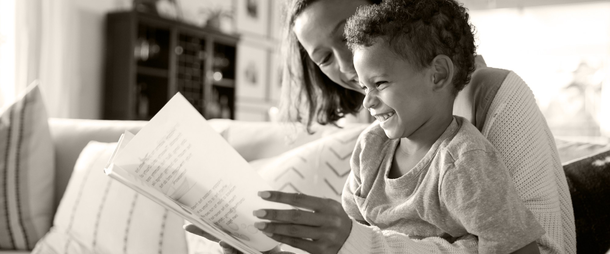 Mom reading with child