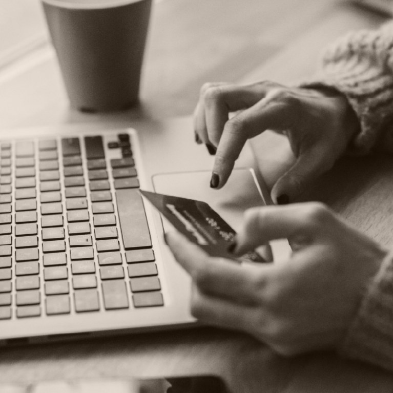 laptop with coffee